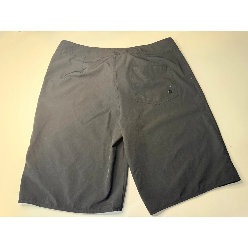 Mossimo Supply Co Mens Black Board Shorts Swim Trunk Size 34 Solid Lace Up Front